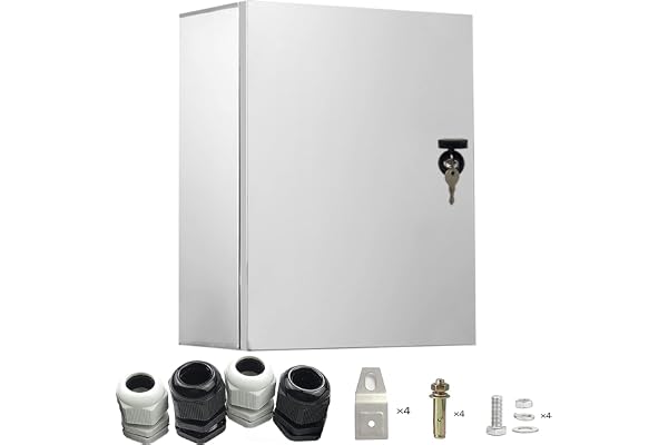 GTYORUS Armoire électrique en Acier Inoxydable,60 x 50 x 20 cm Boîte de Raccordement, Plaque de Montage Isolante Intégrée, étanche Mmonté au mur Distributeur électrique