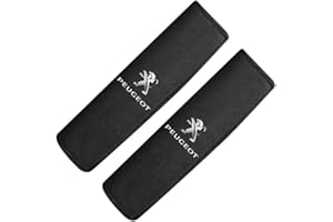 THOMIX 2 pièces Voiture Protège Ceinture de Sécurité Coussin pour Peugeot 2008 208 308 408 508 108 207 307 407 507 107 206 306, Doux Confortable Épaulière Coussin de Protection Voiture Accessoires