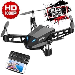 WiMiUS Drone con Cámara HD 1080P Auténtica, 2.4G FPV WiFi Dron y 6 Ejes Tiene Función de Estabilización de Altitud con Control Remoto, Puede Rotar 360°