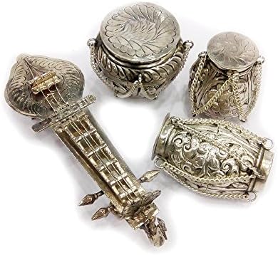 Handicrafts Metal Silver Plated Musical Instrument Set