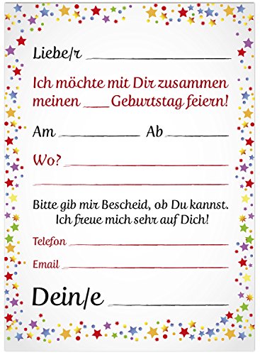 16 Einladungskarten zum Kindergeburtstag – Motiv Tier-Party – für Kinder, Jungen, Mädchen,Feier Geburtstagseinladungen im Set - 2