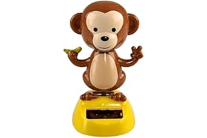 YJEMLE Monkey Solar Dancing Kit,Car Dashboard Decoration,Cartoon Animal Solar Car Decoration Ornaments,Used for Car Desk Decoration,Novelty and Gag Kits,Solar Powered Kits