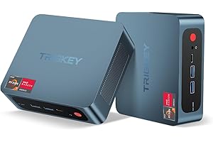 TRIGKEY Mini PC Ryzen 7 AMD R7 5700U 8C/16T 16G DDR4 500G M.2 NVME SSD S5 Mini Ordinateur, Prend en Charge HDMI+DP+Type-C 4K@60Hz UHD Graphics, Wi-FI 6, BT 5.2, USB 3.2