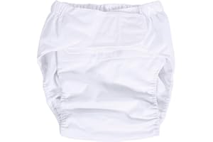 Broco Couche Lavable Adulte, adulte Lavable Adjuatable Incontinence Soins Couches Lavables, réutilisable, absorbant, super absorbant, couche moyenne, sous-vêtements pour incontinence(blanc)