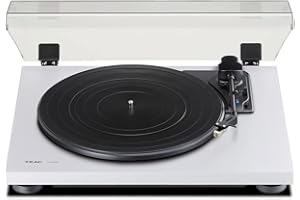 Teac TN-180BT-A3 Plattenspieler mit Bluetooth Ausgang (Riemenantrieb, 33/45/78 U/min, integrierter Phono-Vorverstärker, High-Density MDF-Gehäuse) Weiß