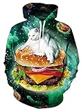 pullover katze blitze Stil: Klassischer Sport-Hoodie mit Tunnelzug, Große Fronttasche, Perfekt gerippte Ärmel und Saumschnitt sorgen für Gemütlichkeit - Mode