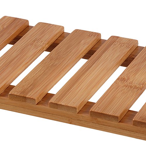 Songmics Badregal Wandregal Küchenregal Handtuchhalter Hängeregal Wandschrank aus Bambus 60 x 15 x 54 cm (B x T x H) BCB13Y - 8