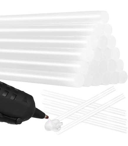 HOTO Hot Glue Sticks, 20 Pcs Glitter Hot Glue Sticks, Glue Gun Sticks, Colored Glue Sticks, 6 Colors For DIY Projects And Arts Crafts DIY Fabric, 5" X 0.28