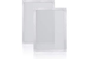 SATTIE Siebdruckrahmen aus Aluminium mit 43T/110 weißem Netz, für Siebdruck, 25,4 x 35,6 cm, 2 Stück