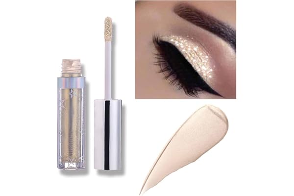 Allbesta Fard à paupières longue durée Liquide Maquillage Métaux chatoyants Stylo brillant Ombre à paupières imperméable (#101)