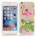 Produktbild iPhone 5 5S SE Hülle, E-Unicorn Handyhülle Apple iPhone 5 5S SE Hülle Transparent mit Muster Flamingo Blumen Silikon Durchsichtig Tasche Ultra Slim Dünn TPU Bumper Schutzhülle Stoßfest Hochwertigem Zubehör Set Etui Schale Back Case Cover Rückseite