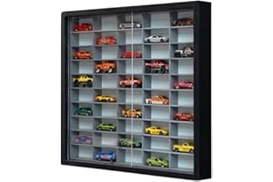 Decographics | Support d'affichage H50 | Compatible avec Hot Wheels | Capacité 50 voitures | Vitrine de collection | Organisateur de voiture (H50-NG-GR)