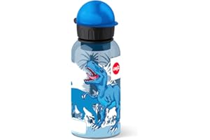 ‎EMSA Emsa 518127 Kinder-Trinkflasche | 400 ml | Kids Dino | Sicherheitsverschluss | 100 % dicht | BPA frei | hygienisch | Tritan, 7 x 7 x 18 cm