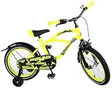 Mit seiner tollen Farbgestaltung in knalligem Gelb wird das Kinderfahrrad bei der nächsten Fahrradtour garantiert alle Blicke auf sich ziehen.