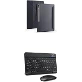 Samsung Galaxy Tab S11 Ultra SM-X930 Tablet Kılıfı, Bluetooth Klavye ve Mouse Set, Standlı (SİYAH)