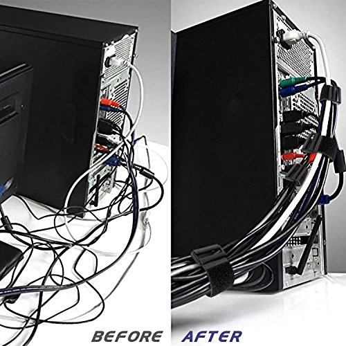 Aodoor wiederverwendbare Klettkabelbinder Kabelklett Seilklett klettband mit verschluss Veranstalter mit Klettverschluss,leichte Reihe,Ideal für den vielseitigen Einsatz im Kabelmanagement(10 Stücke) - 6