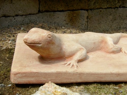 Geko,Eidechse,Wanddeko,Terrakotta - 3