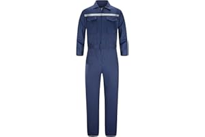 Yukirtiq Herren Arbeitsoveralls Handwerker Overall Arbeitsanzug Werkstatt Rallyekombi Mechanisch Arbeitskleidung Reflektierend Anzug Arbeitsoverall