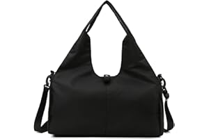 JSTHHTT Gym Bag, Black, Unisex, Satchel, 49*21*25 cm, Sports Travel Hiking, Water Resistant, Shoe Compartment