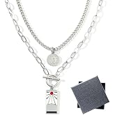 Juguta Demon Slayer Necklace, Kimetsu No Yaiba Kamado Tanjirou Necklace with Pendant, Statement Necklace for Anime Lover