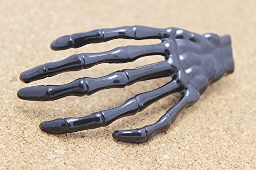 Meta-U Fashion Punk Rock Devil Skeleton Hand Claw Hair Clip (Black)