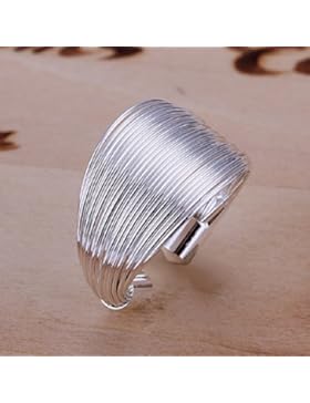 joylivecy 2016Fashion Damen elegante 925Silber plattiert Ring viele Ringe Offene gratis Meter