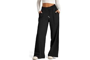 GRMLRPT Pantalon de Sport Femme Pantalon de Jogging Survêtement Droit Pants Décontracté à Couleur Unie avec Poches Pantalon de Loisirs pour Running Fitness Training Yoga(Multicolore,S-XXL)