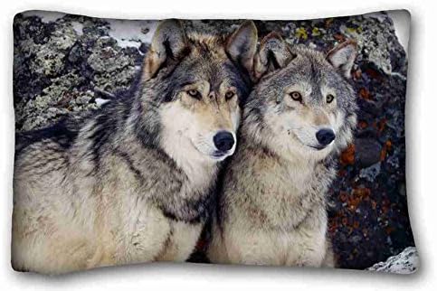 Custom ( Animal Wolf ) Pillowcase Cushion Cover Design Standard Size 20x30 inches One Sides suitable for California King-bed