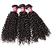 Longqibeauty® 3Bundles JERRY CURLY Brazilian Virgin Hair Weave Extensions Curls Hair Weft 100% Human Hair Natural Black Color Mix Length (12inches 12inches 14inches)