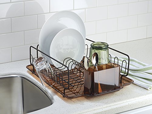 mDesign-Abtropfgestell-zum-Trocknen-von-Glsern-Besteck-und-Tellern-mit-Kunststoffunterlage-fr-den-flexiblen-Einsatz-auf-der-Arbeitsflche-Geschirrablage-Farbe-Bronzefarben