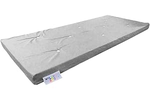 MyLayabout Solid memory Foam Futon Mattress | Roll Out/Fold up Guest Bed | 10 Colours | 3 Sizes. (Single | 190cm x 75cm, Silver-Grey)