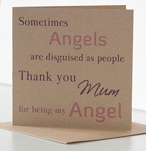 Angel Birthday Card/Thank you card for Mum, Sister, Daughter, Friend, Wife, Auntie, Niece, Grandma. Personalised Angel themed Greeting Card.