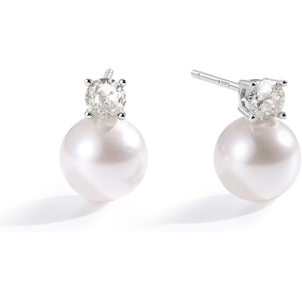 Orecchini a goccia con perle da donna, in argento Sterling, ipoallergenici, a goccia, orecchini a cerchio con perle, gioielli regalo per donne e