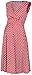 Happy Mama. Women's Maternity Empire Waist Stretch Sleeveless Dress Skater. 110p (Red with Dots, UK 12)