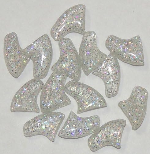 Pet Cat Soft Claw Nail Caps Size S, Crystal Silver Glitter (40pcs nail caps, 2 tubes of adhesive with instruction)