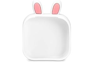 Memoking T02 Schutzhüllen-Häschenohren-Form Weißes Silikon BPA-freies Niedliches Design Druckergehäuse, kompatibel mit T02 Mini Bluetooth Wireless Portable Mobile Pocket Printer, Weiß