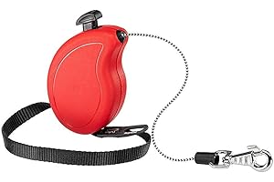 Ferplast Flippy One Guinzaglio per Cani Allungabile - Pratico Porta Sacchetti - Unico Pulsante Blocco & Rilascio - Design Italiano Ergonomico - Cordino - Max 8 kg - 3m, Rosso