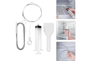 GEHANICO Refrigerator Drain Hole Cleaning Tool Kit Refrigerator Brush Fridge Drain Hole Remover Dredge Deicing Tool Pipe Frozen Ice Scraper Reusable Cleaning 5-piece Set