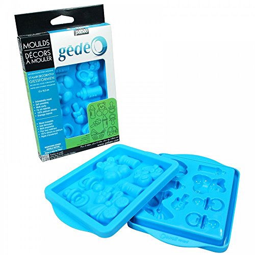 gedeo - Stampini per Decorazioni, Motivo Accessori Neonato, 13 x 18,5 cm, Colore: Blu