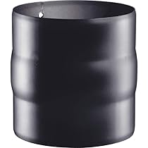 Tubo A T Per Stufa A Pellet - Ferro Nero Opaco, &Oslash;80mm, Maschio/Maschio/Maschio