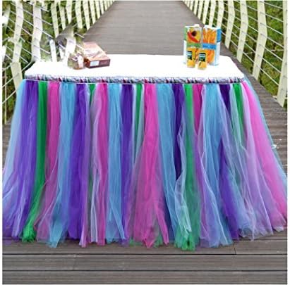 XUAN Table Skirt Tableware For Birthday Party Wedding Ballerina ?80 cm *91.5 cm?Table Covers , blue