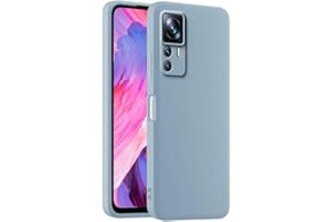 HULLIN Custodia per Telefono in Silicone Colorato, Adatta per Xiaomi MI 12T Pro (6.67") - Blu fumo