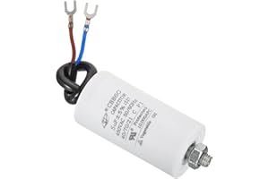 PATIKIL CBB60 5uF Running Capacitor, AC 450V 2 Wires 50/60Hz Cylinder Bottom with Screw 65x35mm for Washing Machine,Water Pump Motor Star
