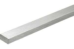 sourcing map 316L Stainless Steel Flat Bar 500mm Length 10mm Width 5mm Thickness Metal Strips Brushed Finish for DIY Kitchen Craft Machinery Building Chemical Industry, 1pcs