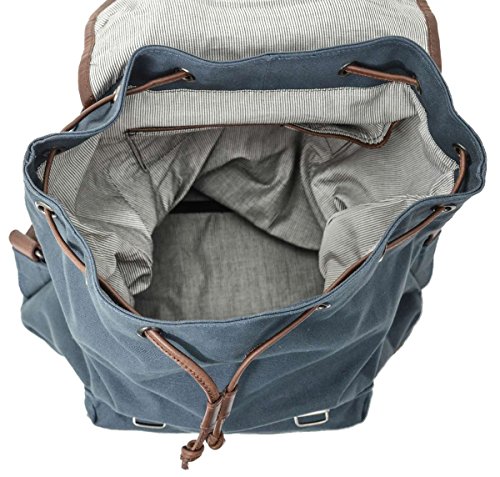 Rucksack Gusti Leder studio  Hagen  Sportrucksack Daypack City Lederrucksack Gro   Retro Canvas Braun Blau 2M64-29-17