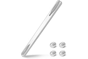 KUNXING Spilla quadrata 8 mm x 120 mm per maniglie delle porte – Quadrato per maniglia della porta, fresata su entrambi i lati, applicabile alle maniglie delle porte interne zincate, con 4 viti esagonali M6