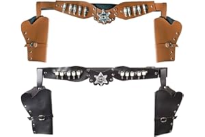 Boland 00583 - Kabura kowbojska podwójna, 2 kolory w asortymencie, uchwyt na broń do kostiumu kowboja, akcesorium na karnawał i imprezę tematyczną