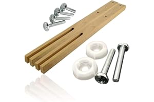 MANCHESTER BEDS & UPHOLSTERY Universal Wooden Headboard Struts, Slotted Legs for Divan Bed Headboard Support & Pre-Drilled + Screws (24" / 61cm Standard)