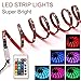 Produktbild USB LED TV Hintergrundbeleuchtung 2M Led TV Strip Beleuchtung mit RF Fernbedienung 20 Farben 22 Modi LED Dimmbar Stripes Lichterkette Streifen LED Selbstklebend IP65 wasserdich