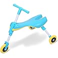 Beauenty Portable 3-Wheel Ride-on Bike, Easy to Carry Glide Bike Beginner for 1-2-3 years Old Babies, Lightweight Boys Girls Indoor & Outdoor Toy